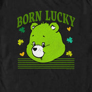 Men's Care Bears St. Patrick's Day Good Luck Bear Born Lucky  Adult T-Shirt