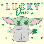 Men's Star Wars: The Mandalorian St. Patrick's Day Grogu Lucky One Shamrock  Adult T-Shirt