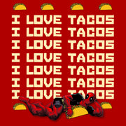 Men's Marvel Deadpool I Love Tacos  Adult T-Shirt