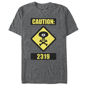 Men's Monsters Inc Caution 2319  Adult T-Shirt