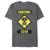 Men's Monsters Inc Caution 2319  Adult T-Shirt