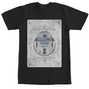 Men's Star Wars R2-D2 Playing Card  Adult T-Shirt