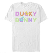 Men's Toy Story Ducky & Bunny Rainbow Text  Adult T-Shirt