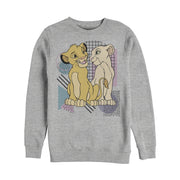 Men's Lion King Bold Retro Cub Love  Adult Sweatshirt