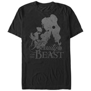 Men's Beauty and the Beast Belle Rose Silhouette  Adult T-Shirt