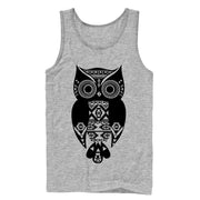 Men's Lost Gods Tribal Print Owl  Adult Tank Top