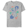 Men's Lilo & Stitch Colorful Tropical Flowers  Adult T-Shirt