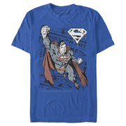 Men's Superman Daily Planet Newspaper  Adult T-Shirt