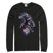 Men's Marvel Black Panther 2018 Paw Prints  Adult Long Sleeve Shirt