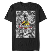 Men's Jurassic World Jurassic Worldscale Comic Print  Adult T-Shirt