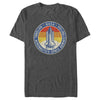 Men's NASA Circle Shuttle Take Off Left Chest Back  Adult T-Shirt