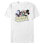 Men's Mickey & Friends Retro 80s Vacation Mickey  Adult T-Shirt