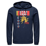 Men's Star Trek: The Original Series Captain Kirk Comic Print  Adult Pull Over Hoodie