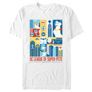 Men's DC League of Super-Pets City Character Panels  Adult T-Shirt