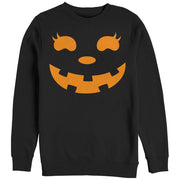 Women's CHIN UP Halloween Jack o' Lantern Face  Adult Sweatshirt