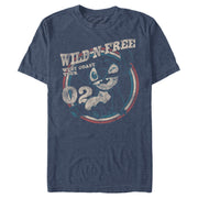 Men's Lilo & Stitch Wild and Free Distressed  Adult T-Shirt