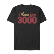 Men's Marvel Iron Man Love 3000 Script  Adult T-Shirt