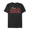 Men's Marvel Iron Man Love 3000 Script  Adult T-Shirt