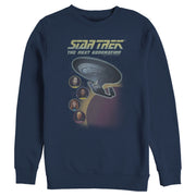 Men's Star Trek: The Next Generation Enterprise with Captain and Crew Portraits  Adult Pull Over Hoodie