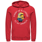 Men's Despicable Me Minion My Opinion  Adult Pull Over Hoodie