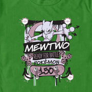 Men's Pokemon Mewtwo Ready for Battle  Adult T-Shirt