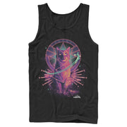 Men's Marvel Captain Marvel Galactic Goose Cat  Adult Tank Top