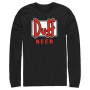 Men's The Simpsons Duff Beer Logo  Adult Long Sleeve Shirt