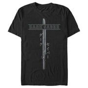 Men's Star Wars: The Mandalorian Darksaber Katakana  Adult T-Shirt