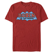 Men's Batman Logo Boy Wonder Robin  Adult T-Shirt