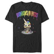 Men's R.I.P. Rainbows in Pieces Jim Bones Logo Splatter  Adult T-Shirt