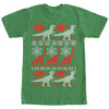 Men's Lost Gods Ugly Christmas Dinosaur Print  Adult T-Shirt