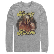 Men's Star Wars: The Mandalorian Retro Bounty Hunter  Adult Long Sleeve Shirt