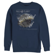 Men's Superman Daily Planet Blur Logo  Adult Sweatshirt