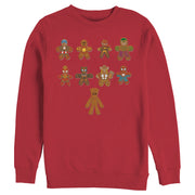 Men's Marvel Christmas Gingerbread Cookie Avengers  Adult Sweatshirt