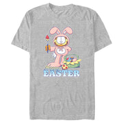 Men's Garfield Happy Easter Bunny Ears Cat  Adult T-Shirt