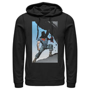 Men's Superman Strongest Hero Pose  Adult Pull Over Hoodie