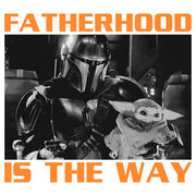 Men's Star Wars: The Mandalorian Fatherhood is the Way Grogu and Din Djarin  Adult T-Shirt