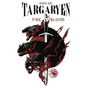 Men's Game of Thrones House Targaryen's Dragons  Adult T-Shirt