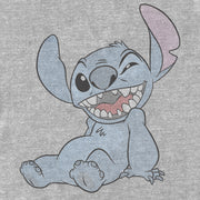 Men's Lilo & Stitch Halftone Smile  Adult T-Shirt