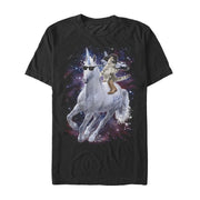 Men's Lost Gods Texas Boombox Cat and Unicorn  Adult T-Shirt