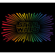 Men's Star Wars Pride Rainbow Rays Logo  Adult T-Shirt