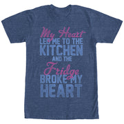 Women's CHIN UP Heart Led Me to Kitchen  Adult Boyfriend Tee