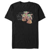 Men's Star Wars: The Mandalorian Grogu Space Star Wars Logo  Adult T-Shirt