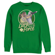 Men's Star Wars Luke St. Patrick's Day Who Needs Luck When You Have The Force  Adult Sweatshirt