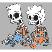 Men's The Simpsons Skeleton Bart and Lisa  Adult Pull Over Hoodie