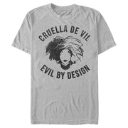 Men's Cruella Evil By Design Sketch  Adult T-Shirt