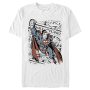 Men's Superman Daily Planet Newspaper  Adult T-Shirt