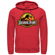 Men's Jurassic Park Logo Outlined  Adult Pull Over Hoodie