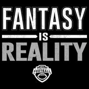 Men's ESPN Fantasy is Reality Black and White  Adult T-Shirt