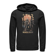 Men's Star Wars: The Mandalorian Grunge Character  Adult Pull Over Hoodie